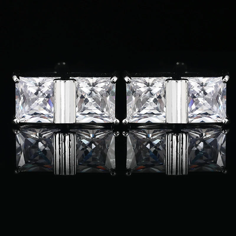 สตัดข้อมือผู้ชายดีไซน์กะทัดรัดประณีต คริสตัล Swarovski และเซอร์โคเนียระดับพรีเมียม สินค้าขายดีสำหรับเสื้อเชิ้ตแขนยาวแบบฝรั่งเศส