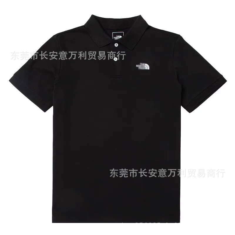 Summer Correct Version TNF Lapel Men's POLO Shirt Embroidered Short-Sleeve T-Shirt Casual Men's and Women's Couple Trendy Style Pure Cotton Slim Fit