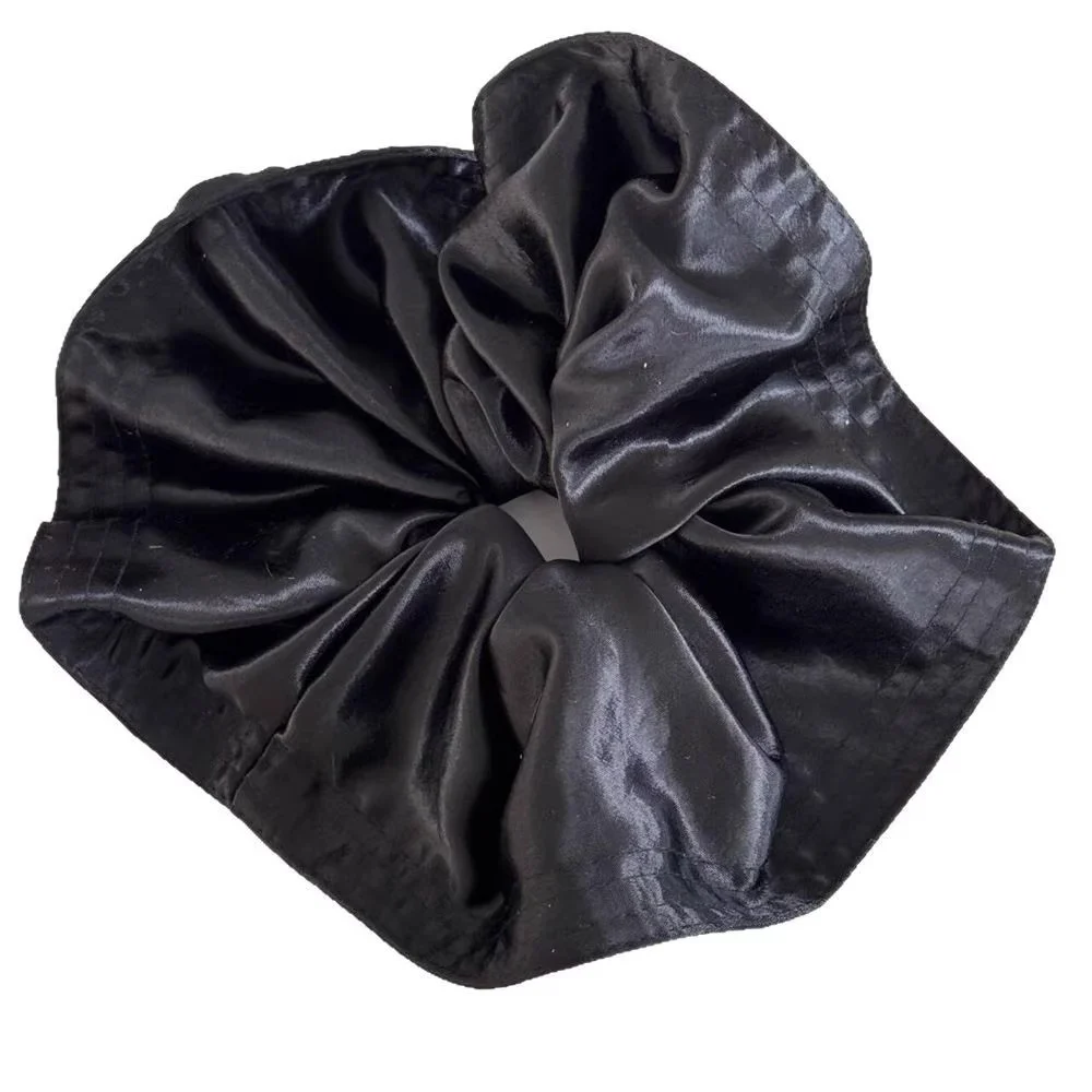 ยางรัดผมผ้าซาตินเงาแบบวินเทจฝรั่งเศส ที่รัดผมยางรัดผมสำหรับฤดูร้อน scrunchie