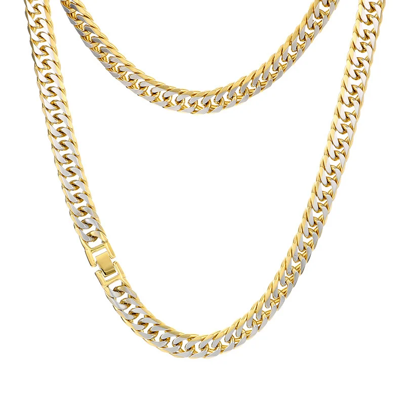 สร้อยคอผู้ชายสแตนเลสลายม้าตี jewelery clasp งานชุบไฟฟ้าขัดทราย สร้อยคอไทเทเนียมสตีลแฟชั่นทันสมัย