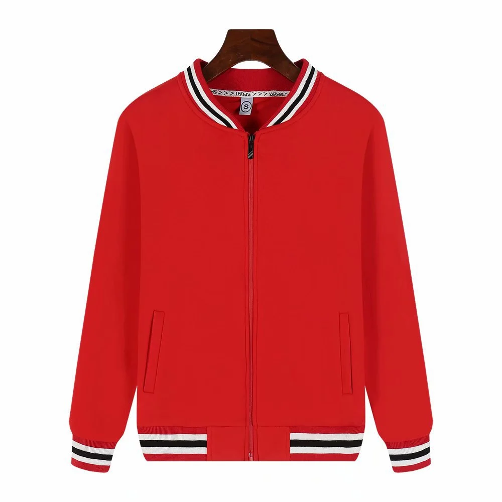 Autumn and winter Korean style fleece-lined thickened baseball jacket class uniform culture shirt hoodie print