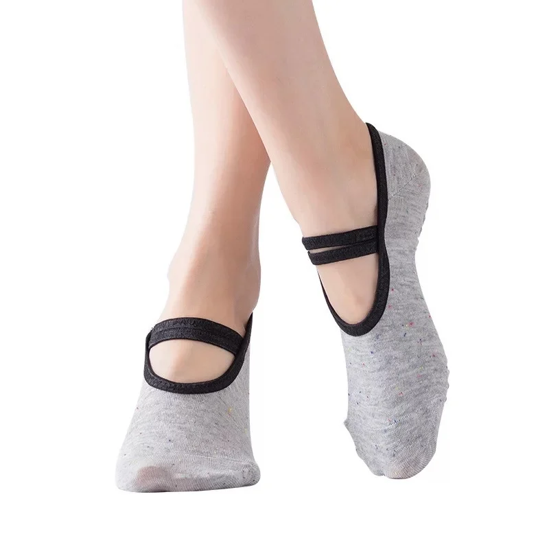 Non-slip yoga socks women's ballet fitness socks dance workout socks sports cotton socks colored cotton floor cotton socks one piece
