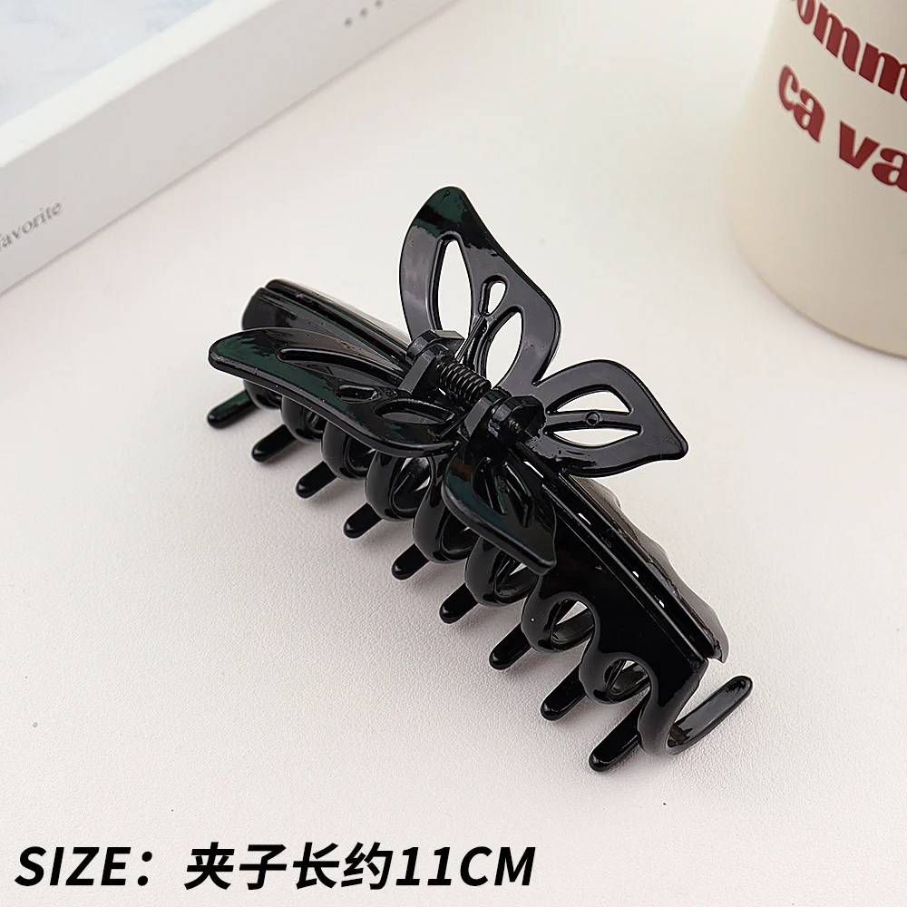 Kẹp tóc bướm nhiều màu cỡ lớn kẹp bắt tóc bề mặt bóng kẹp cá mập kẹp xương cá búi tóc