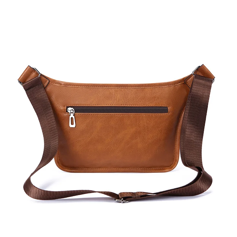 2025 Retro Men's Chest Bag Crossbody Bag Men's Large Capacity Waterproof Premium Feel Sports Sling Bag