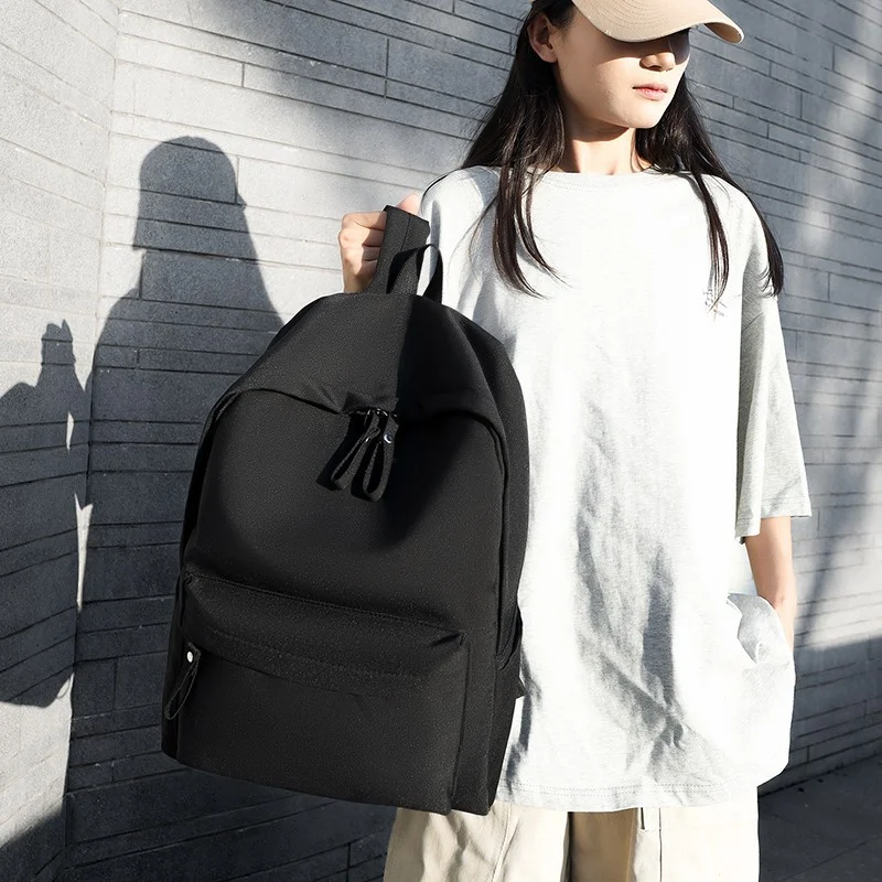 Fashionable Large-Capacity Casual Minimalist Backpack Korean-Style Schoolbag Portable Quality Travel Bag