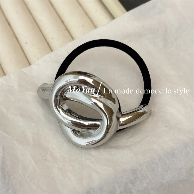 ยางรัดผมโลหะ ยางรัดผมมวยผมโลหะ หนังยางรัดผม ยางรัดผม Hair Accessory