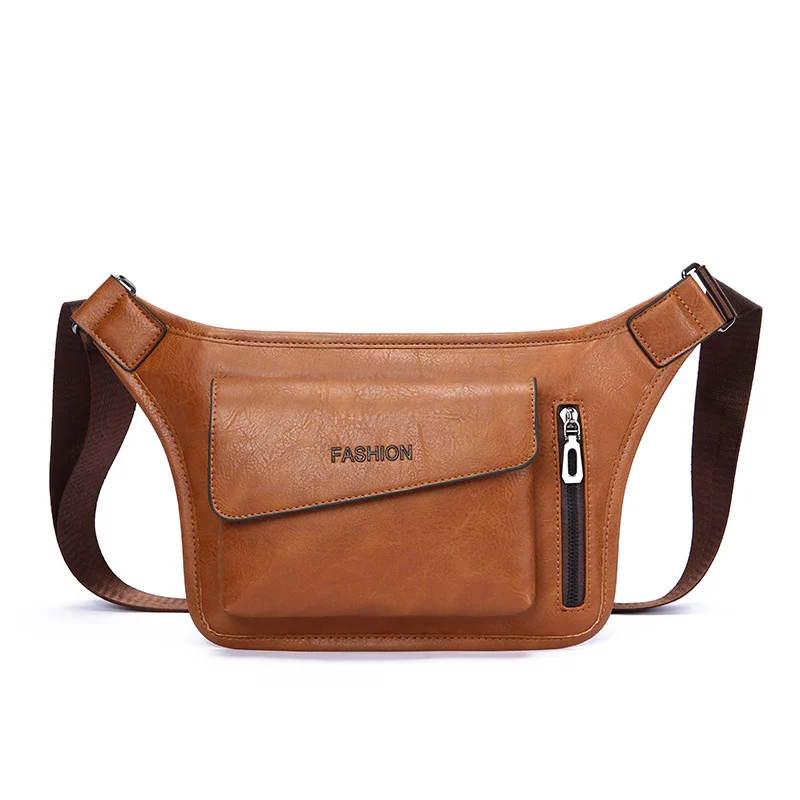2025 Retro Men's Chest Bag Crossbody Bag Men's Large Capacity Waterproof Premium Feel Sports Sling Bag