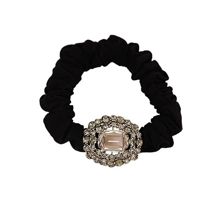 Rhinestone floral hair tie hair rope for tying hair scrunchie women's hair elastic high elasticity durable hair rope