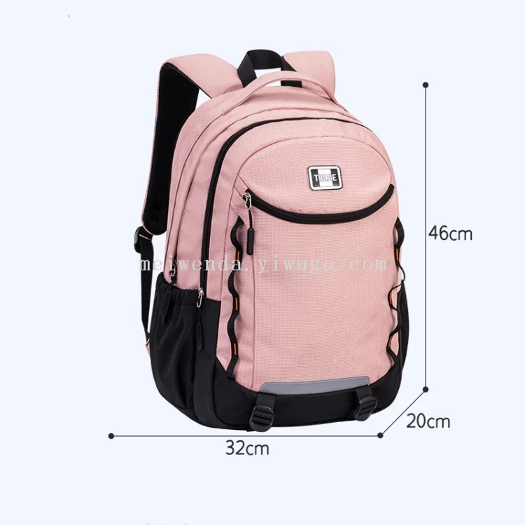 Fashion casual backpack, large capacity, portable, scratch-resistant and wear-resistant, quality student schoolbag