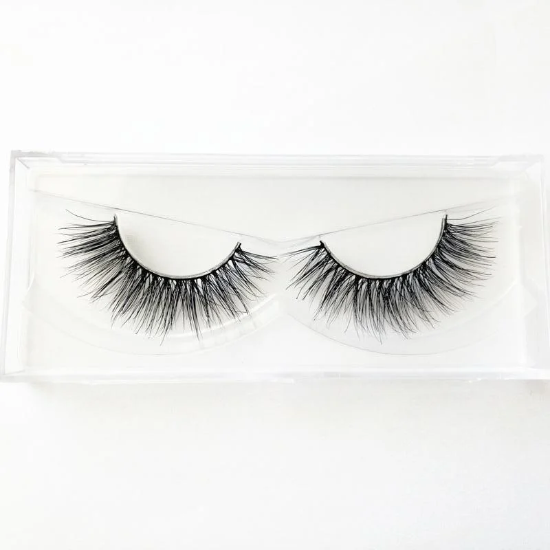 False eyelashes export 3D mink hair pair pack soft and comfortable fluffy long curly mink hair eyelashes