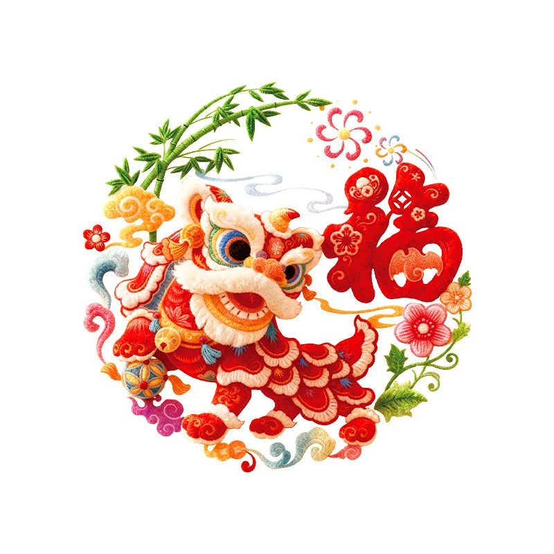 Year of the Horse window decals 2026 New Year static stickers Chinese New Year zodiac Fu character Spring Festival colorful glass window clings decorations