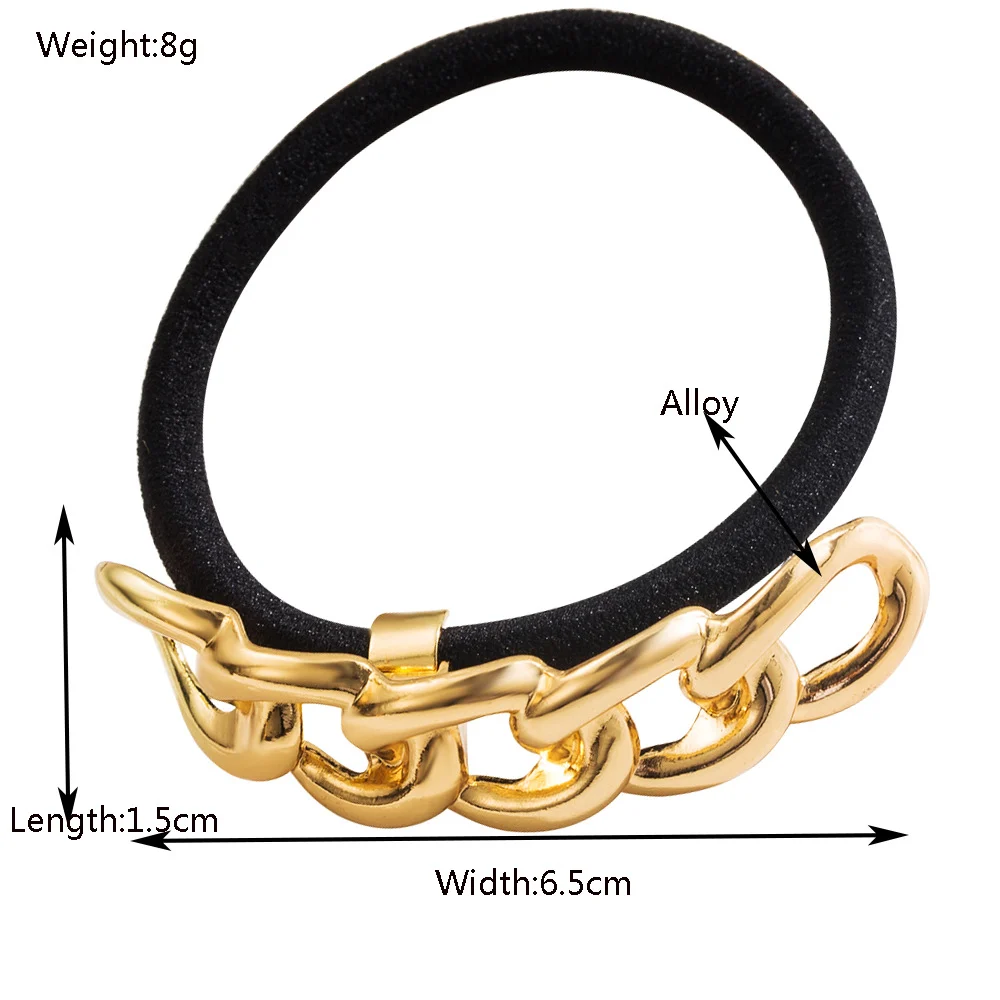 European and American geometric metal minimalist style hair tie, hollow-out hair accessory, alloy headband