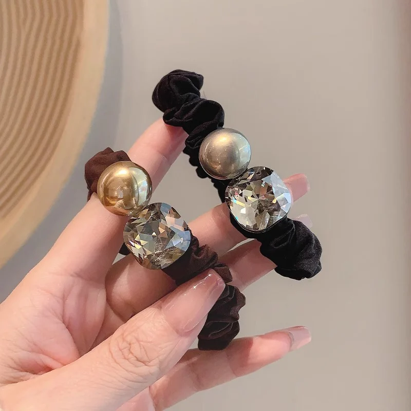 ยางรัดผมประดับคริสตัล ยางรัดผม rhinestone ที่รัดผม ของตกแต่งผมสำหรับผู้หญิง