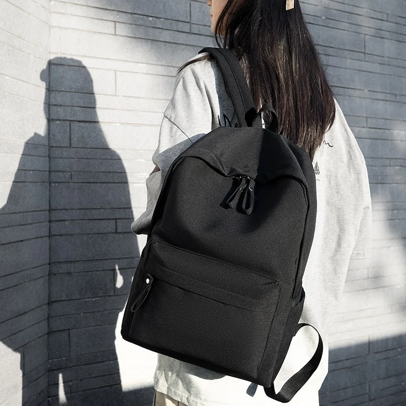 Fashionable Large-Capacity Casual Minimalist Backpack Korean-Style Schoolbag Portable Quality Travel Bag