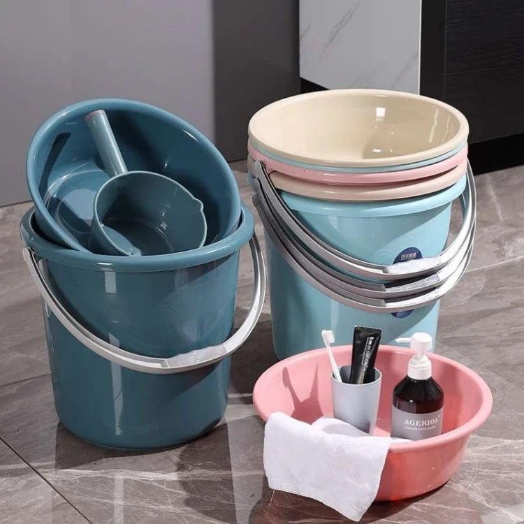 Bucket household large capacity thickened student dormitory bath bucket plastic portable bucket round bucket laundry bucket water storage bucket