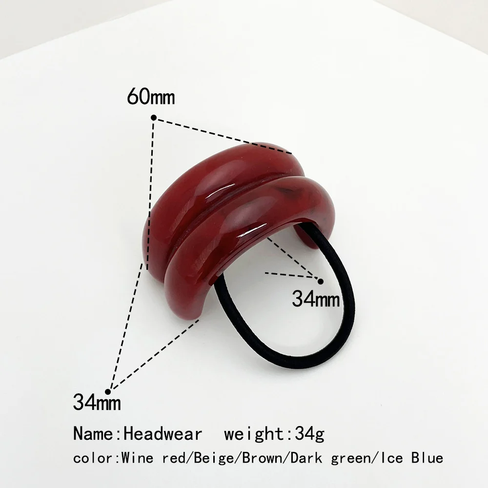 Phụ kiện tóc bằng nhựa hình chữ U phong cách Âu Mỹ dây buộc tóc hai hàng phụ kiện tóc dây buộc tóc dây thun buộc tóc