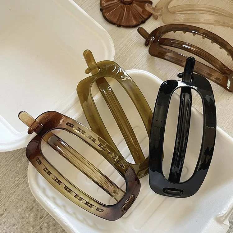 Kẹp tóc hình bầu dục cỡ lớn phụ kiện tóc nữ 0 kẹp bắt tóc kẹp một chữ phụ kiện tóc