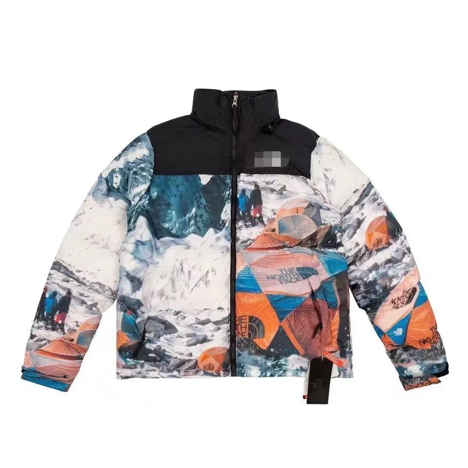เสื้อดาวน์หนาฤดูหนาวเวอร์ชันอเมริการุ่น 1996 สำหรับคู่รักชายหญิง สไตล์ภูเขาหิมะทรงขนมปัง หลวม กันลม กลางแจ้ง หนาพิเศษ