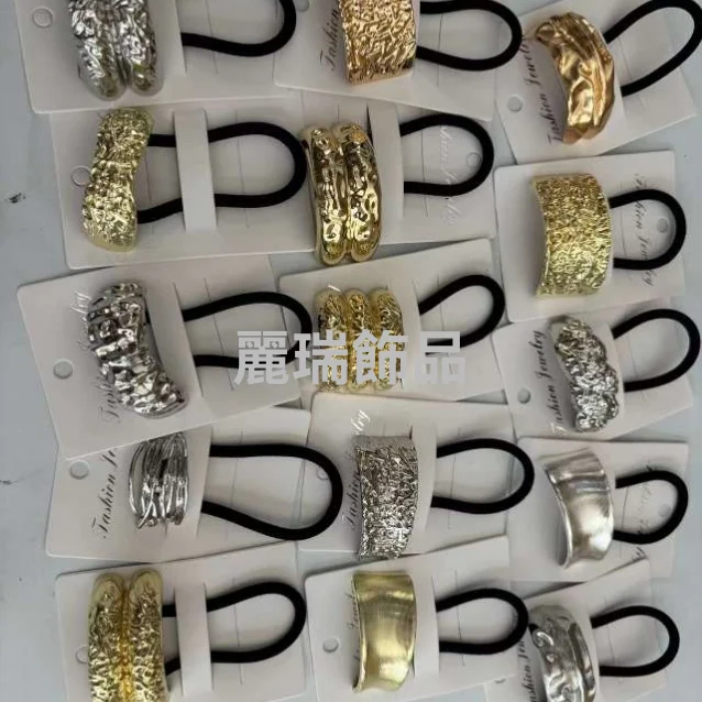 Cross-border hot-selling metal hair ties metal elastic bands alloy elastic bands hair accessories Alloy Headrope