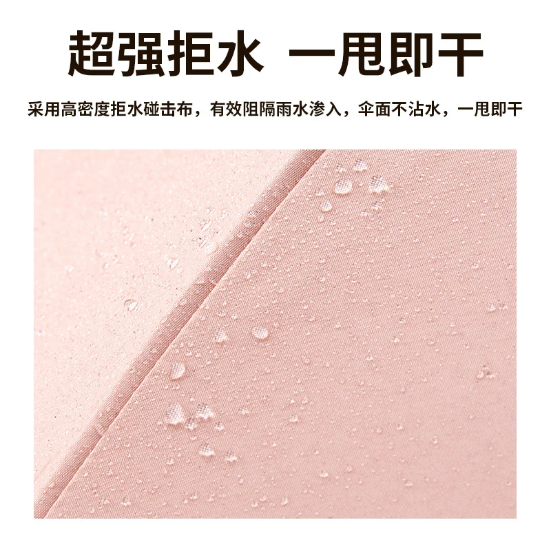 ร่มกันแดดกันฝนลายลูกไม้ขอบระบายสีดำกันยูวี ด้ามตรงทำจากไม้ไผ่ด้ามโค้ง 1 ชิ้น