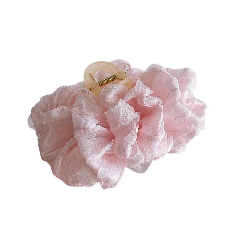 Large bow hair claw clip fabric shark clip