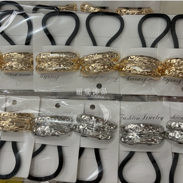 Cross-border hot-selling metal hair ties metal elastic bands alloy elastic bands hair accessories Alloy Headrope