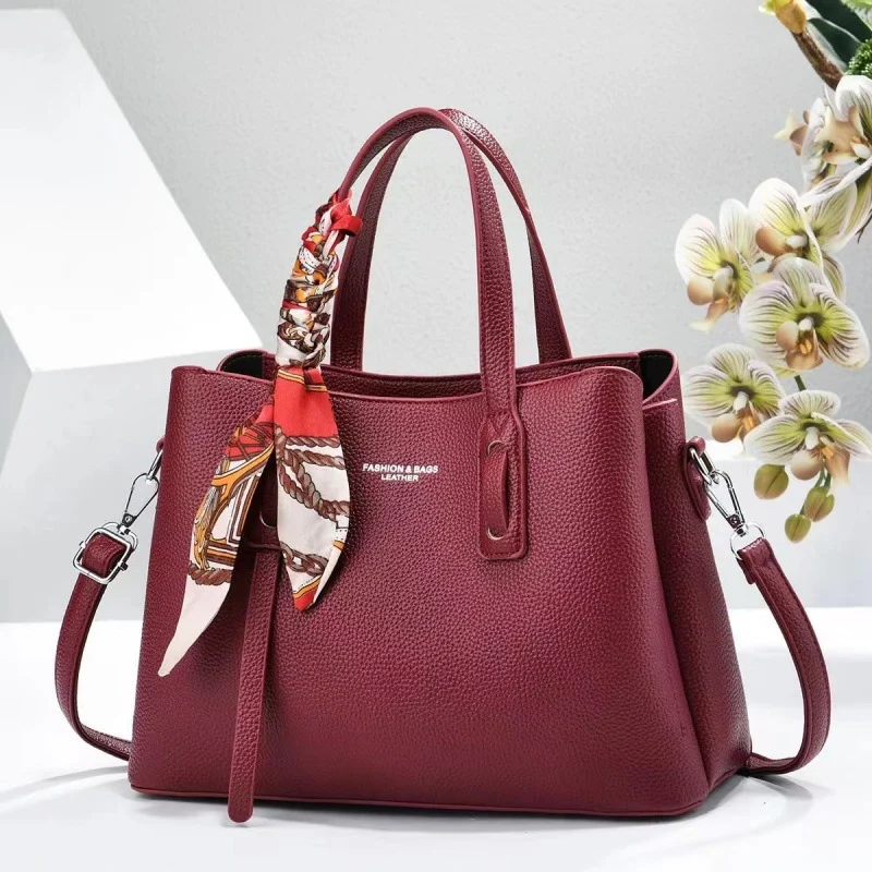 Beg tangan tote fesyen trendi beg wanita beg tangan reben beg bahu satu unit 26433