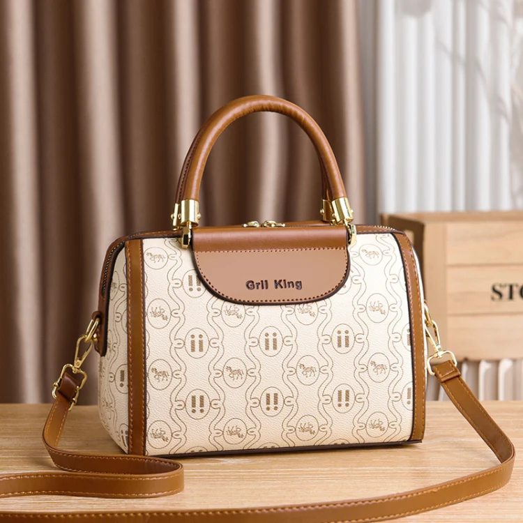 កាបូបស្ត្រី Tote បែប Trendy កាបូបកាន់ដៃ កាបូបស្ពាយស្មា មួយដុំ 21027