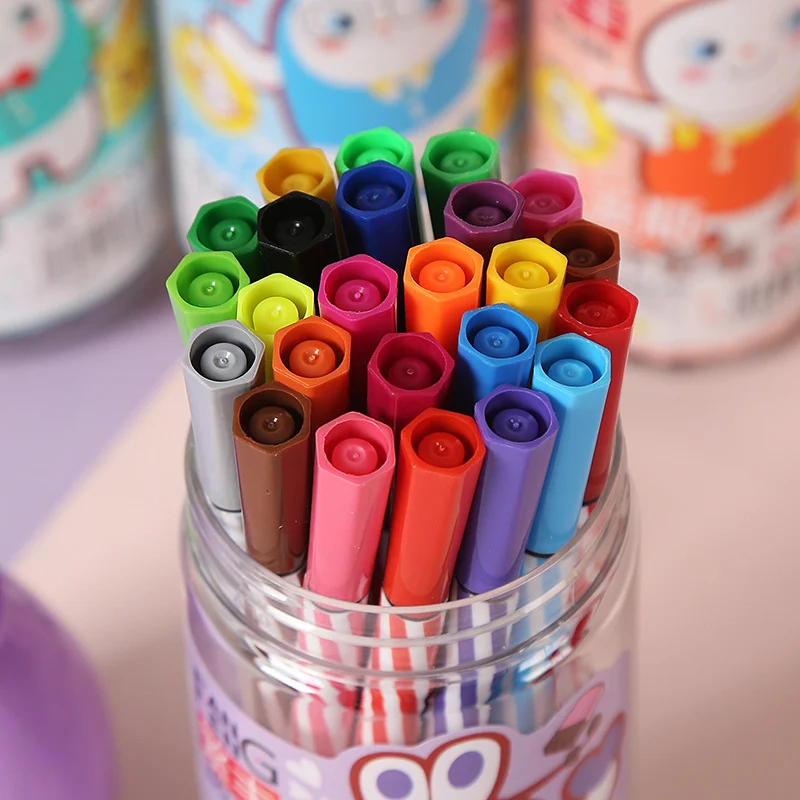 ขวดลอยน้ำ Douyin 12/24/36 สี ปากกาสีน้ำสำหรับนักเรียน ชุดสีสำหรับเด็กอนุบาล ชุดของรางวัลสำหรับการวาดภาพ