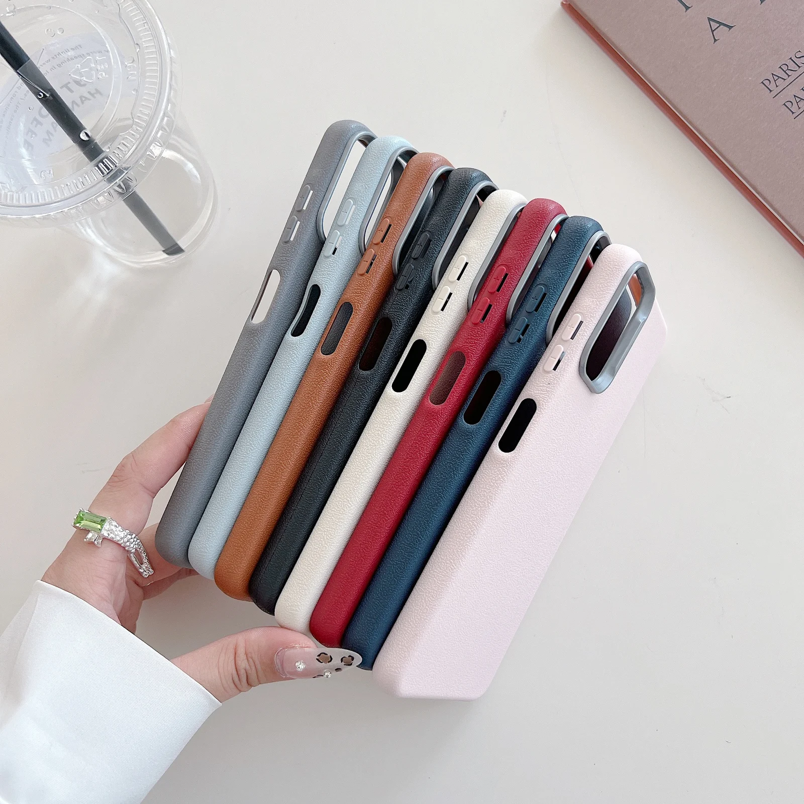 เคสโทรศัพท์ลายหนังสำหรับ OPPO Reno15 Pro กันลื่น กันตก A6 Pro TPU เคสป้องกันโทรศัพท์