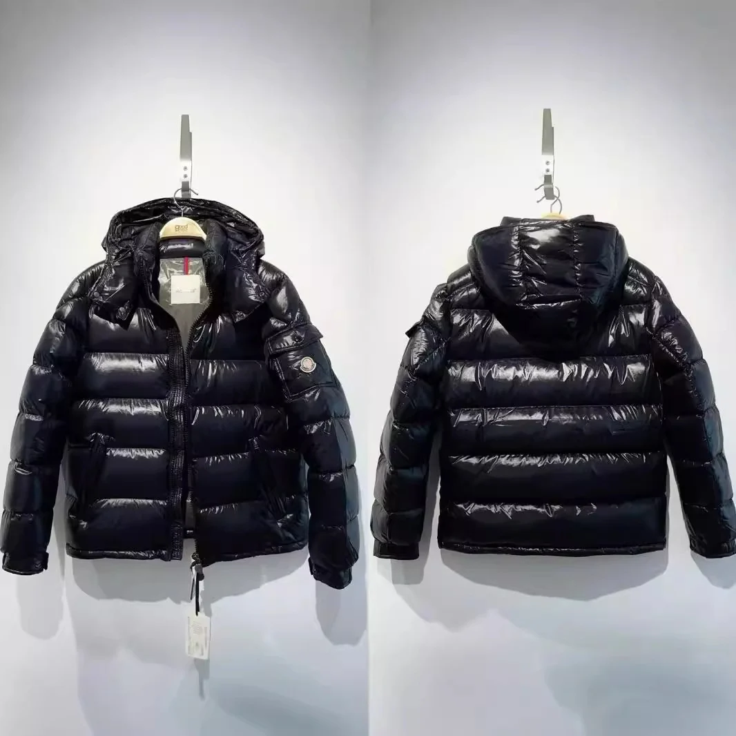 Jaket Down Angsa Putih Maya Unisex Bertudung Tebal Kalis Angin Kalis Air Kalis Sejuk Fesyen Hangat