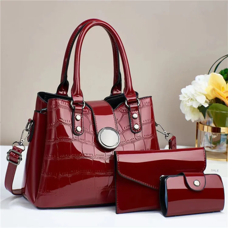 Tote bag quality single-shoulder bag set bag one-piece wallet card holder trendy women's bag handbag 17452