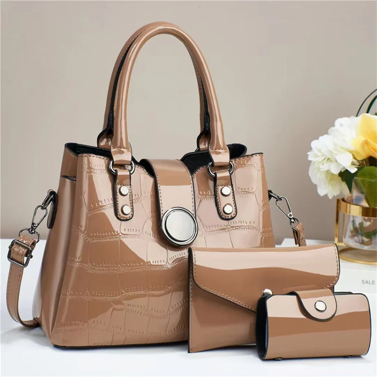 Tote bag quality single-shoulder bag set bag one-piece wallet card holder trendy women's bag handbag 17452