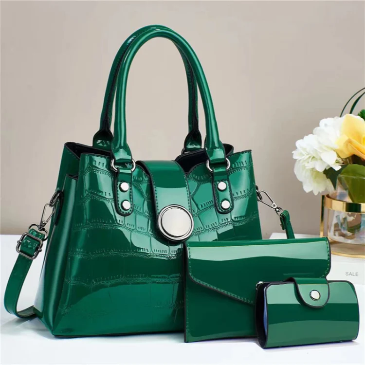 Tote bag quality single-shoulder bag set bag one-piece wallet card holder trendy women's bag handbag 17452