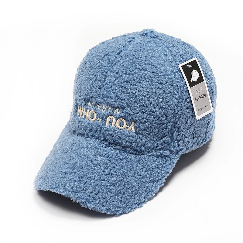 Fleece cap for women Korean style ins duckbill cap autumn winter cotton hat cold-proof warm baseball cap