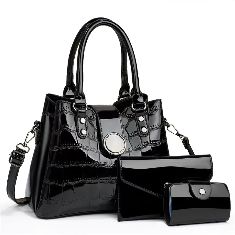 Tote bag quality single-shoulder bag set bag one-piece wallet card holder trendy women's bag handbag 17452