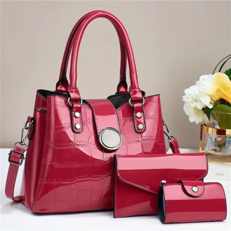 Tote bag quality single-shoulder bag set bag one-piece wallet card holder trendy women's bag handbag 17452