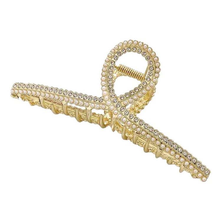 Alloy hair claw clip large hair bun shark clip rhinestone headpiece rhinestone hair clip hair accessory for women