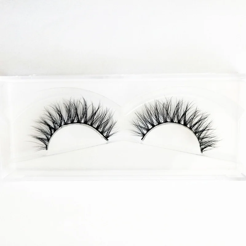 រោមភ្នែកក្លែងក្លាយ 3D mink fur រញ៉េរញ៉ៃ រោមភ្នែកក្លែងក្លាយ វែង ទន់ និងស្រួល