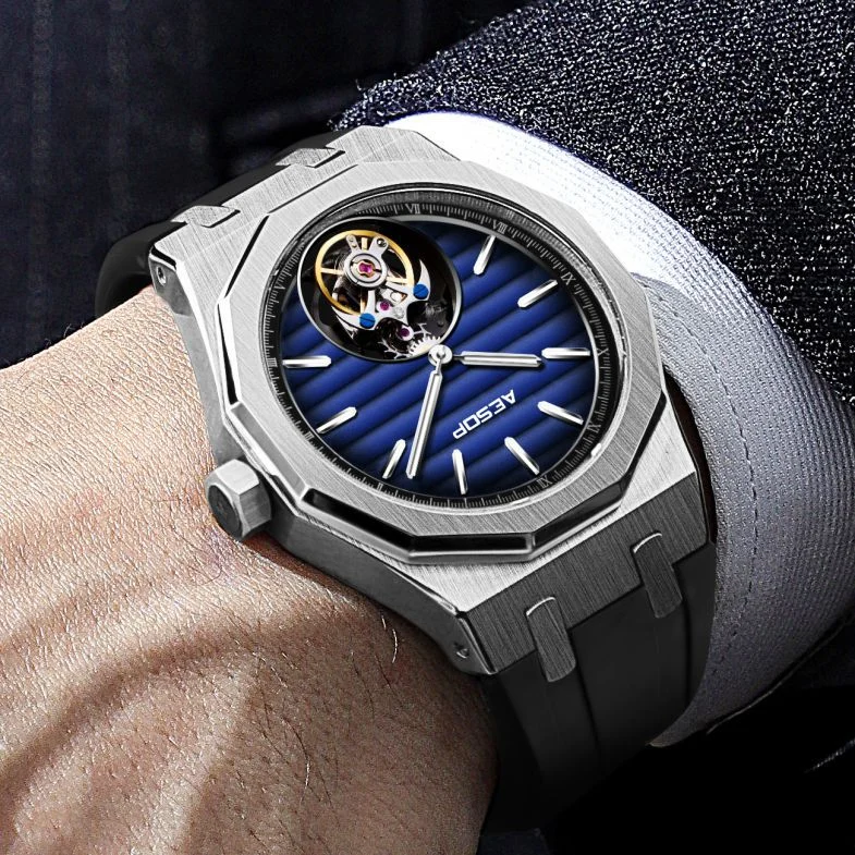 Jam tangan lelaki True Tourbillon automatik mekanikal Royal Oak Offshore tahan air perniagaan