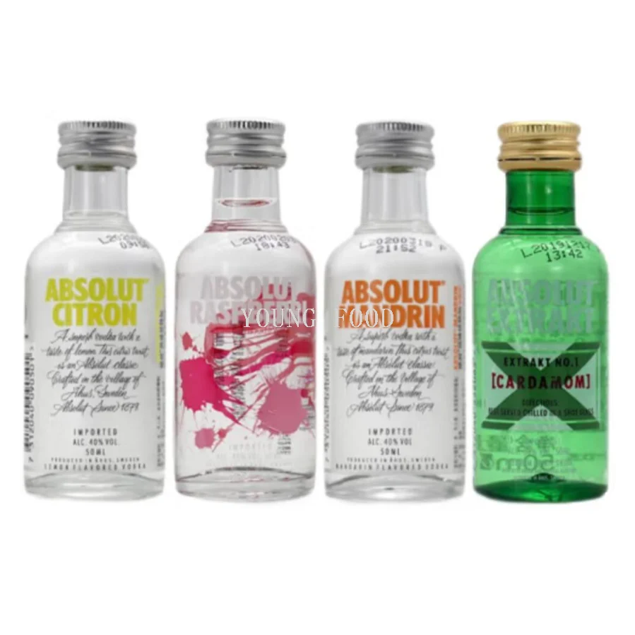 Rượu vodka tuyệt đối Absolut Thụy Điển 50ml nhiều hương vị pha chế cocktail trang trí tủ rượu rượu ngoại bản nhỏ