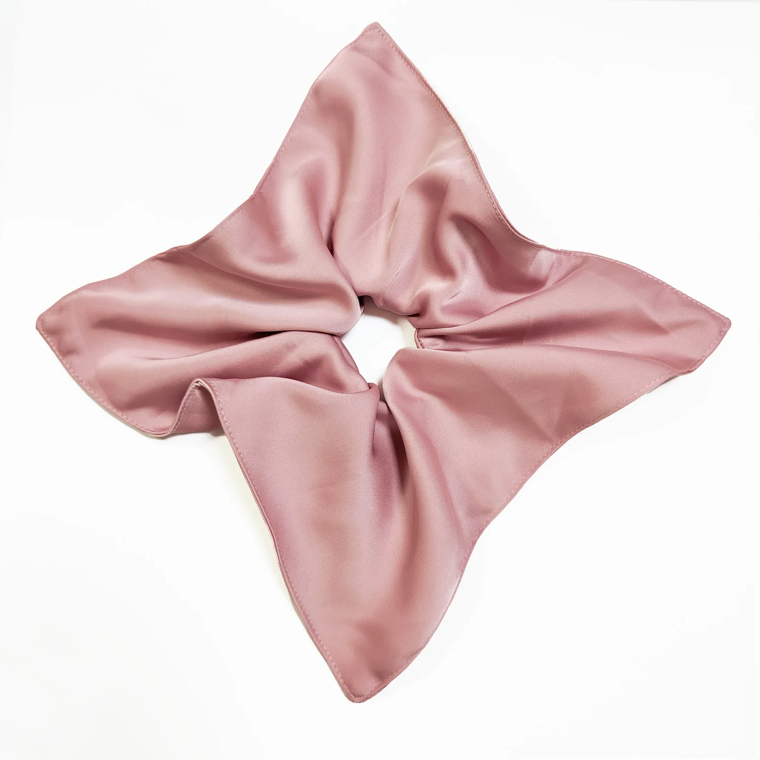 Satin square scarf hair tie hair rope girly four-corner scrunchie French-style hair accessory