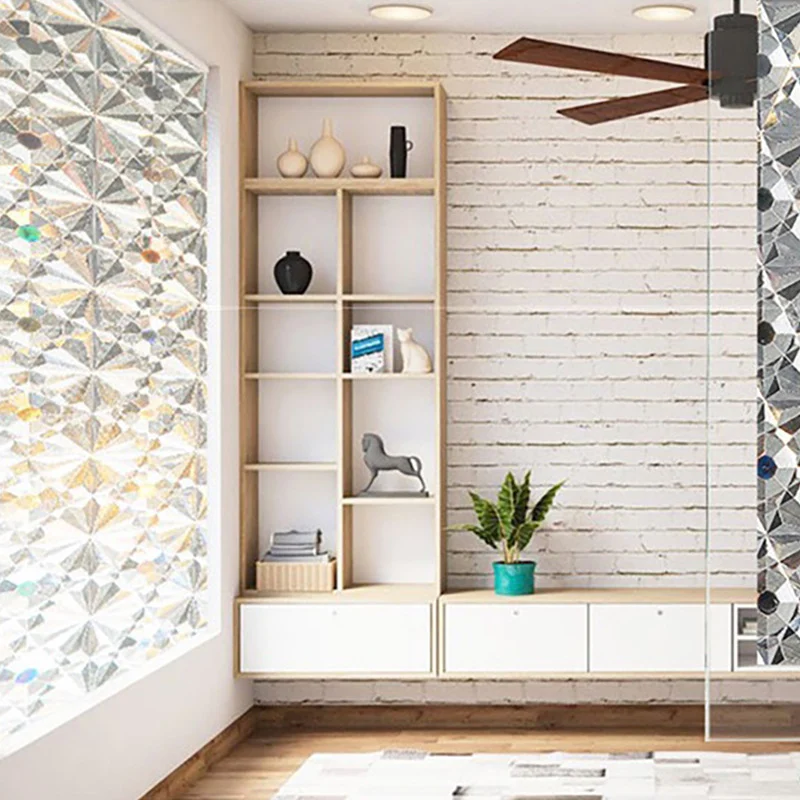 Decal kính nhám trắng dán cửa nhà vệ sinh chống lộ, giấy hoa văn cửa sổ chống nhìn trộm, chống chói, màng chống nổ, decal dán cửa sổ tĩnh điện