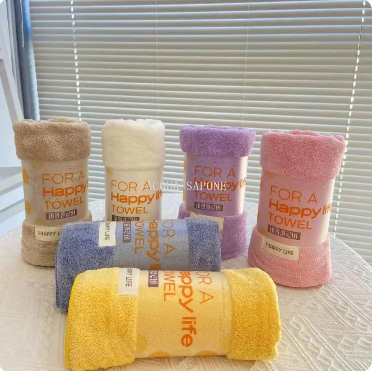Korean ultra-soft multi-purpose towel coral fleece thickened face towel bath towel soft lint-free 70*140cm