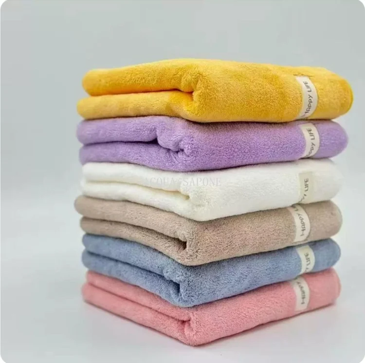 Korean ultra-soft multi-purpose towel coral fleece thickened face towel bath towel soft lint-free 70*140cm