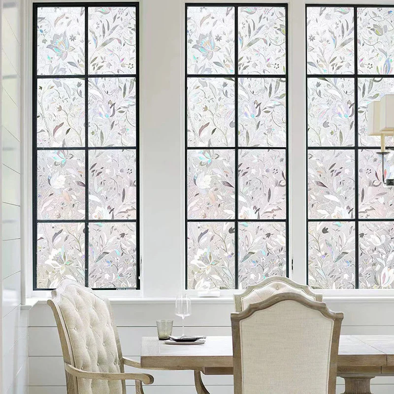 Tulip glass sticker bathroom window electrostatic film anti-peeping privacy film for toilet, translucent but not transparent, anti-peeping window film