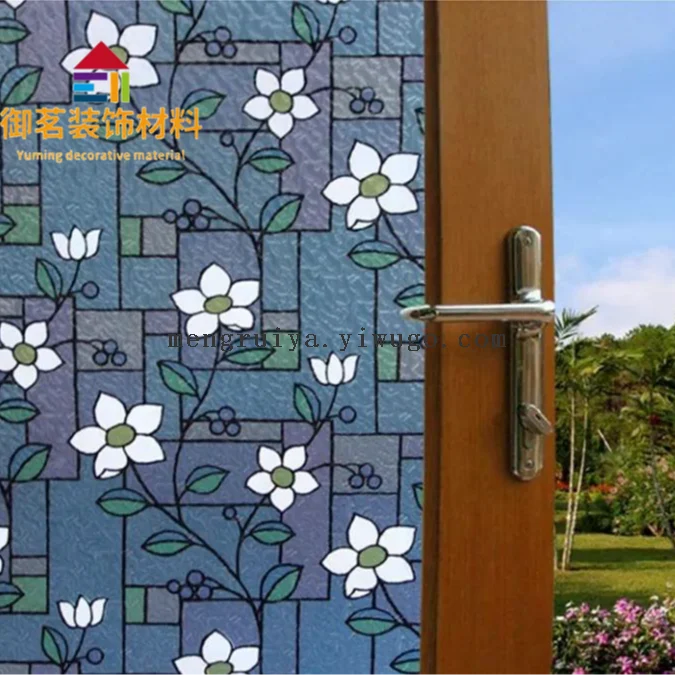 Decal kính dán tĩnh điện tự dính in hoa văn nhiều màu dùng cho nhà ở phòng ngủ phòng tắm cửa sổ cửa ra vào văn phòng thương mại phim chống nhìn trộm decal kính