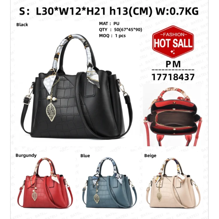 Leather bag designer handbag crossbody bag fashion trendy women's bag 17718