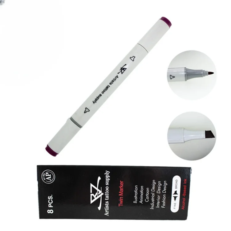 Peralatan tatu pen kulit kalis air pen kecantikan pen lakaran pen lukisan pen penanda tatu tatu