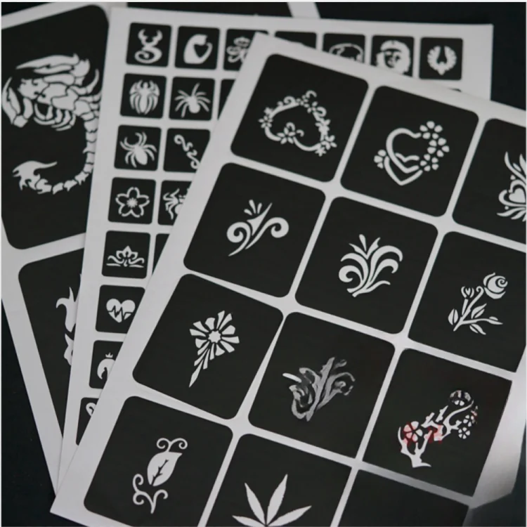 635 ภาพHollowขนาดเล็กTATTOOแม่แบบรูปแบบภาษาอังกฤษขนาดใหญ่ภาพBody Coloringอัลบั้มTATTOO Inkjet TATTOOสติกเกอร์